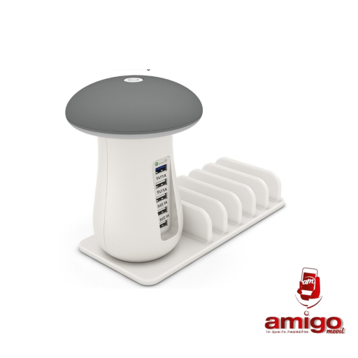 ESTACION DE CARGA MULTIPUERTOS C/LAMPARA