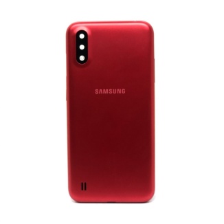 TAPA SAMSUNG A01 C/LENTE ROJO