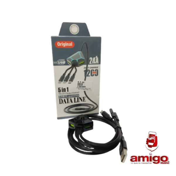 EXPANSION USB 5 EN 1 MULTIFUNCIONAL 2.4A