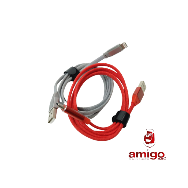 CABLE USB IPH TEJIDO C/LUZ