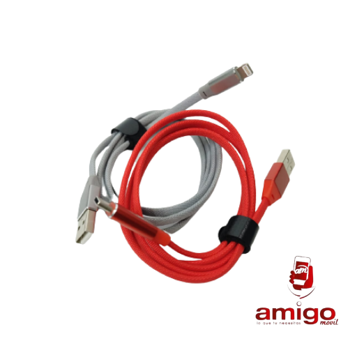 CABLE USB IPH TEJIDO C/LUZ