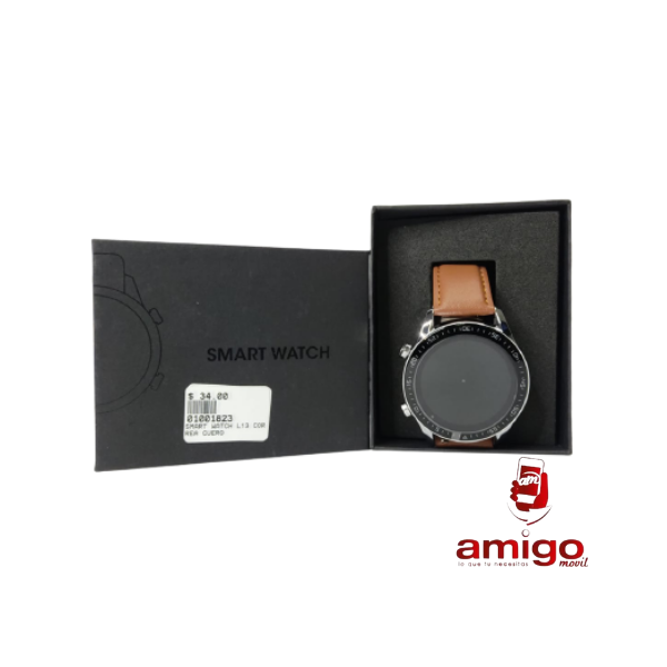 SMART WATCH L13 CORREA CUERO