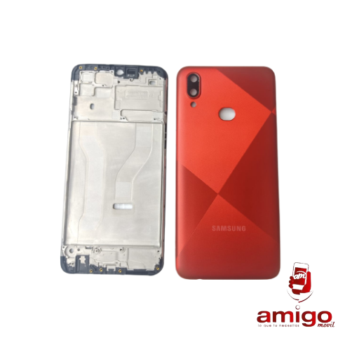 TAPA SAMSUNG A10S ROJO+VANCOUVER+ BISEL