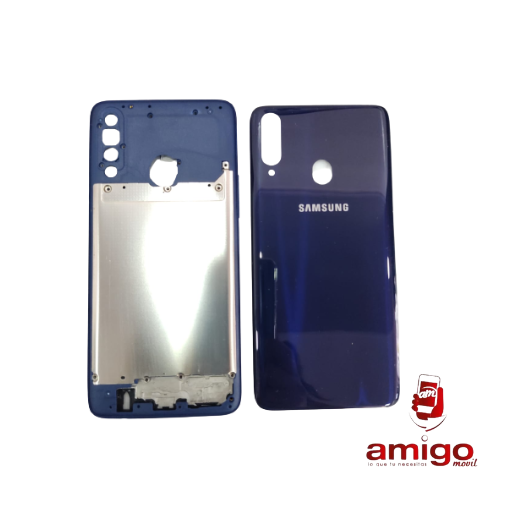 TAPA SAMSUNG A20S AZUL+VANCOUVER+ BISEL