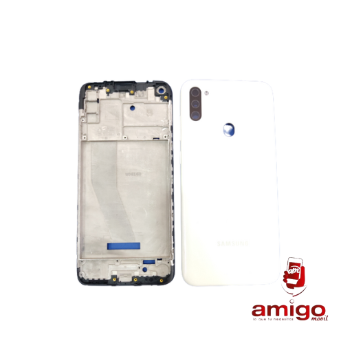 TAPA SAMSUNG A11 BLANCO+VANCOUVER+ BISEL