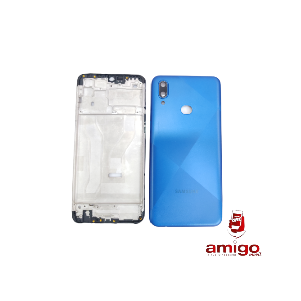 TAPA SAMSUNG A10S AZUL+VANCOUVER+ BISEL