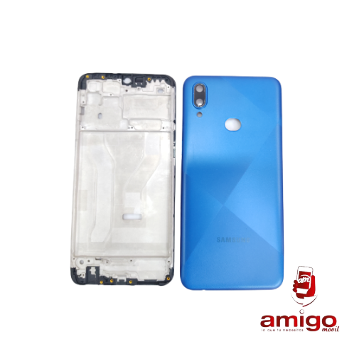 TAPA SAMSUNG A10S AZUL+VANCOUVER+ BISEL