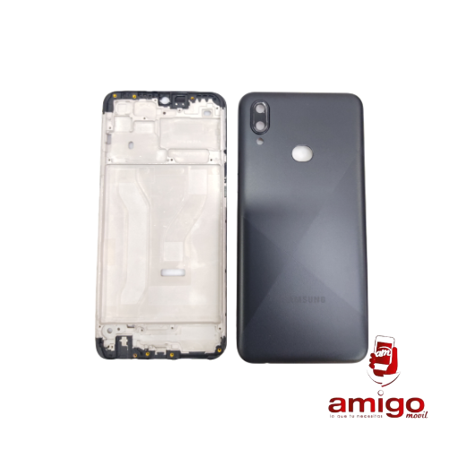 TAPA SAMSUNG A10S NEGRO+VANCOUVER+ BISEL