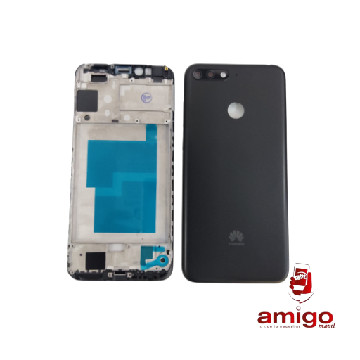 TAPA HUAWEI Y6 2018 NEGR+VANCOUVER+ BISEL