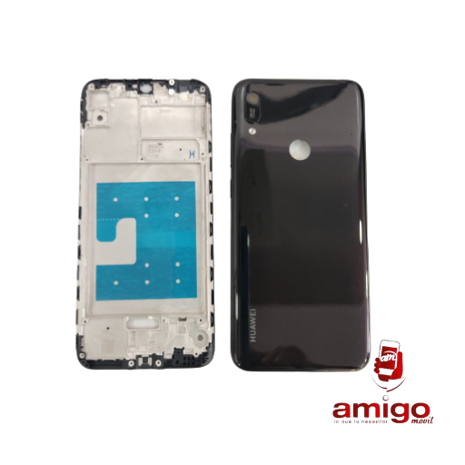 TAPA HUAWEI Y6-2019 NEGRO+VANCOUVER+ BISEL