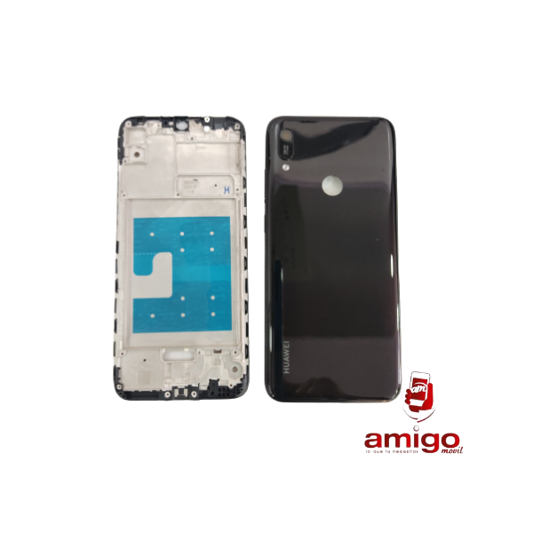 TAPA HUAWEI Y6-2019 NEGRO+VANCOUVER+ BISEL