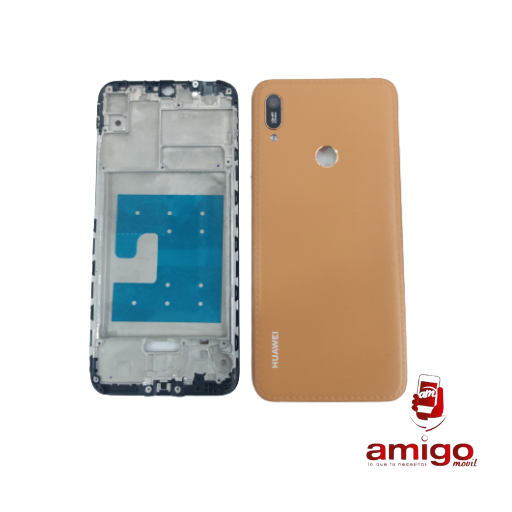 TAPA HUAWEI Y6 2019 DORADO+VANCOUVER+ BISEL
