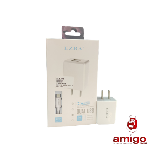 CARGADOR V8 ERZA HC52 DOBLE USB