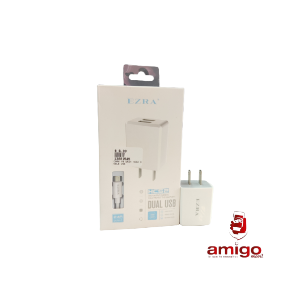 CARGADOR V8 ERZA HC52 DOBLE USB