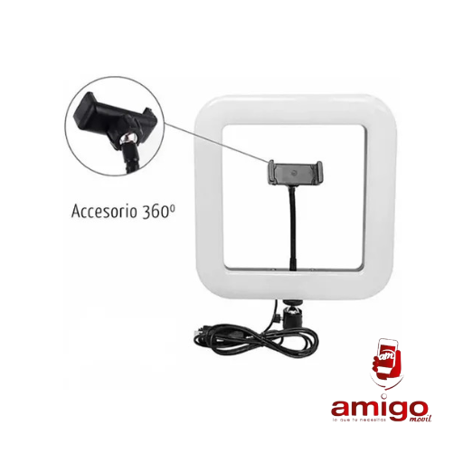 ARO DE LUZ CUADRADO 8 PULGADAS