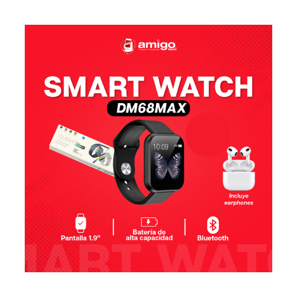SMART WATCH DM68MAX + BLUETHOOTH