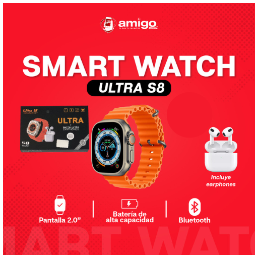 SMART WATCH S8 + BLUETHOOTH