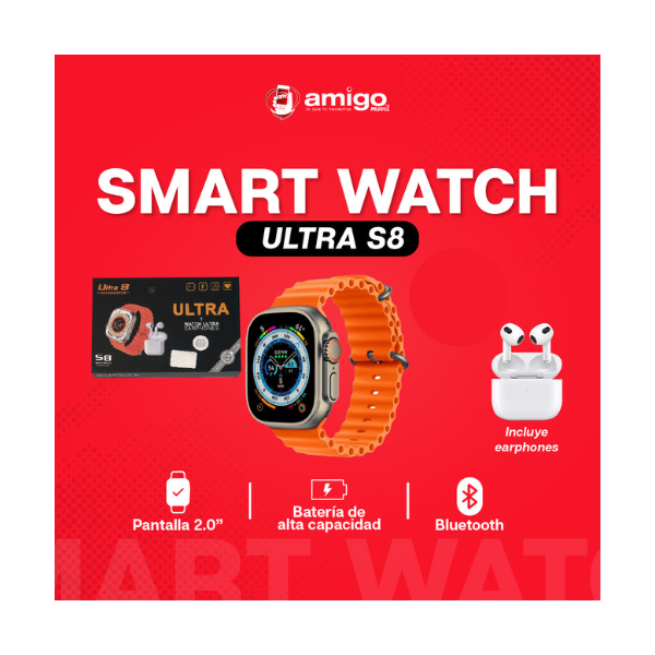 SMART WATCH S8 + BLUETHOOTH