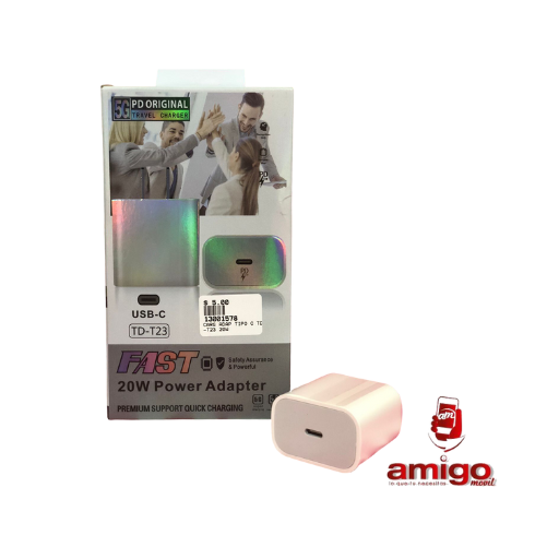 CARGADOR ADAPTADOR TIPO C TD-T23 20W