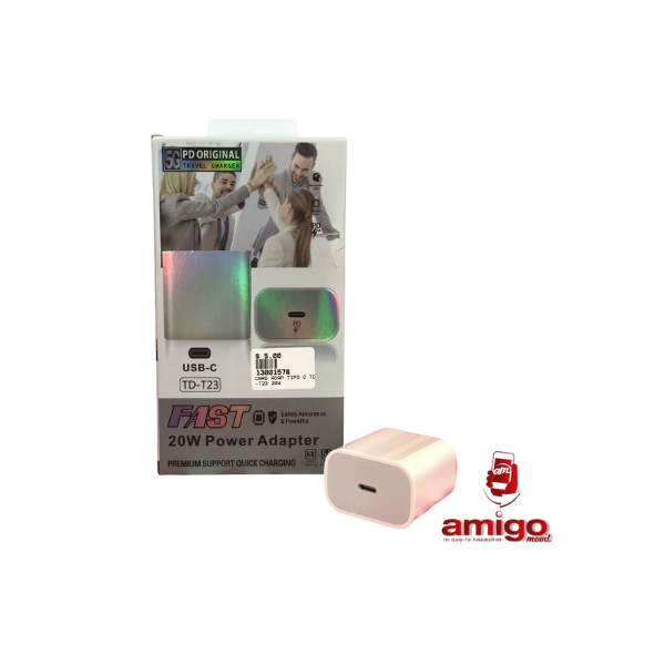 CARGADOR ADAPTADOR TIPO C TD-T23 20W