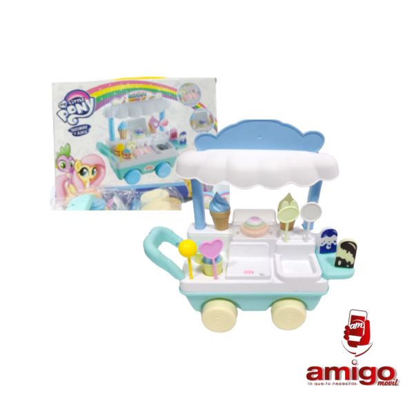 JUGUETE 716-1x MY LITTE PONY CARRITO HELADO PARA NIÑO 36PCS